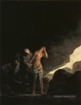 Brigand dépouillant une femme Francisco de Goya Peinture à l'huile